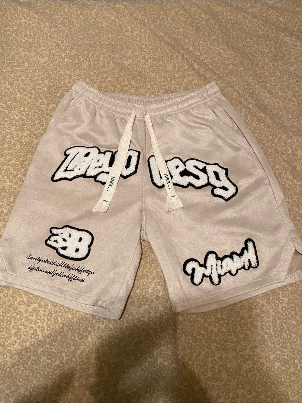 Gym shorts men size M beige color way